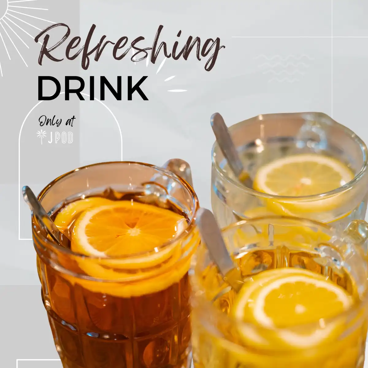 refreshing lemon tea served at JPOD Cafe